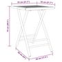 Voir la diapositive 6 : VIDAXL Table de jardin pliable 55x55x75 cm bambou