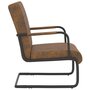 Voir la diapositive 3 : VIDAXL Chaise cantilever Marron Tissu