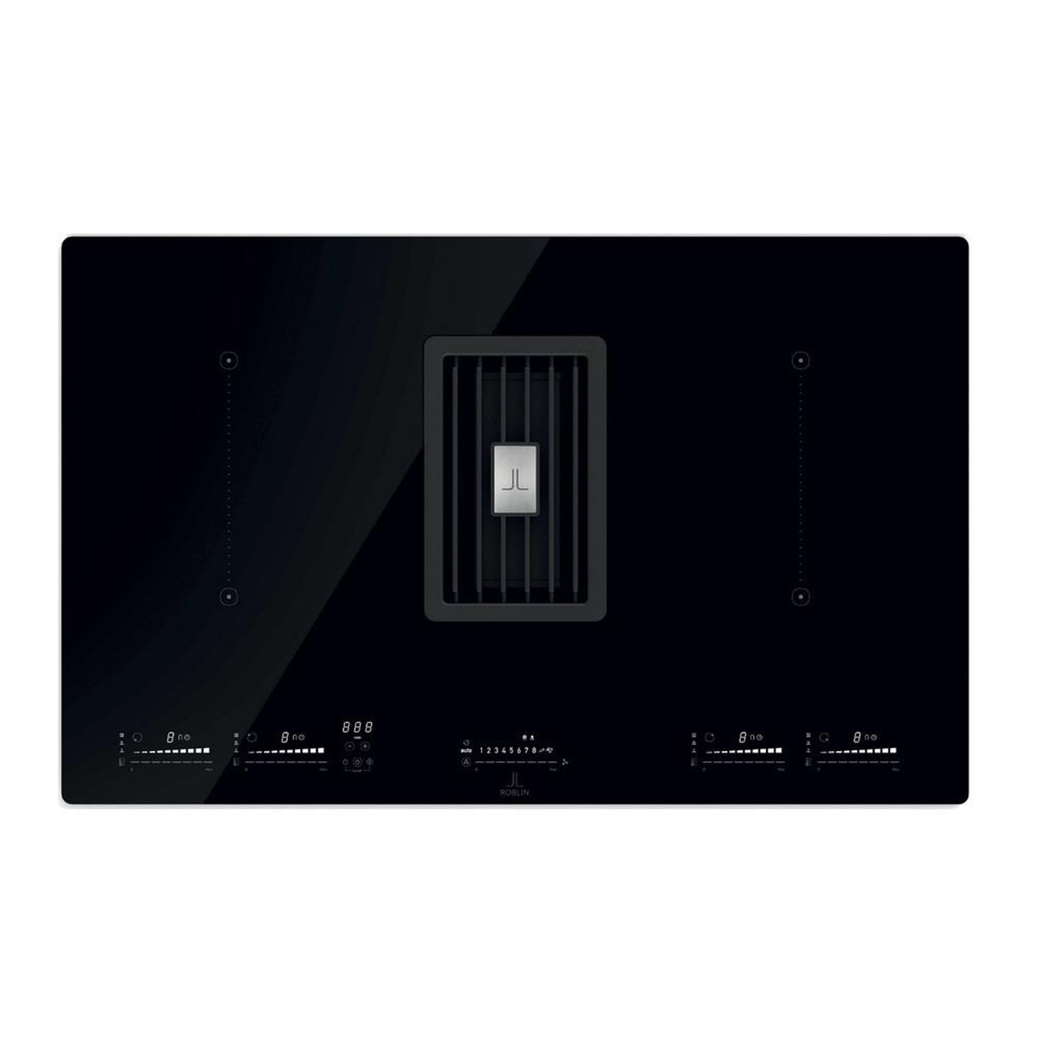 Voir la diapositive 1 : ROBLIN Table de cuisson aspirante induction 83cm 4 feux 3700w noir - 6753302