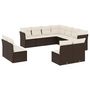 Voir la diapositive 2 : VIDAXL Salon de jardin et coussins 11 pcs marron resine tressee