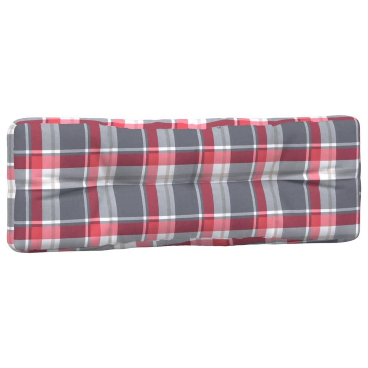 VIDAXL Coussins de palette lot de 5 motif a carreaux rouge tissu
