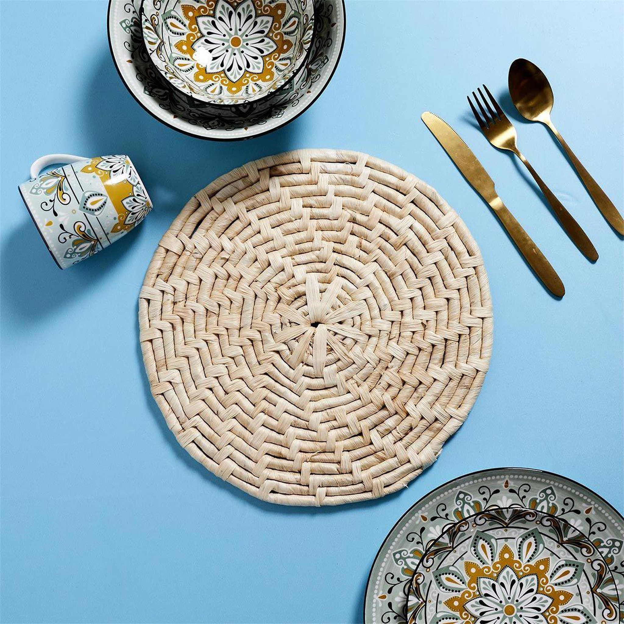 Voir la diapositive 2 : The Home Deco Factory Set de table déco  maïs  34cm naturel