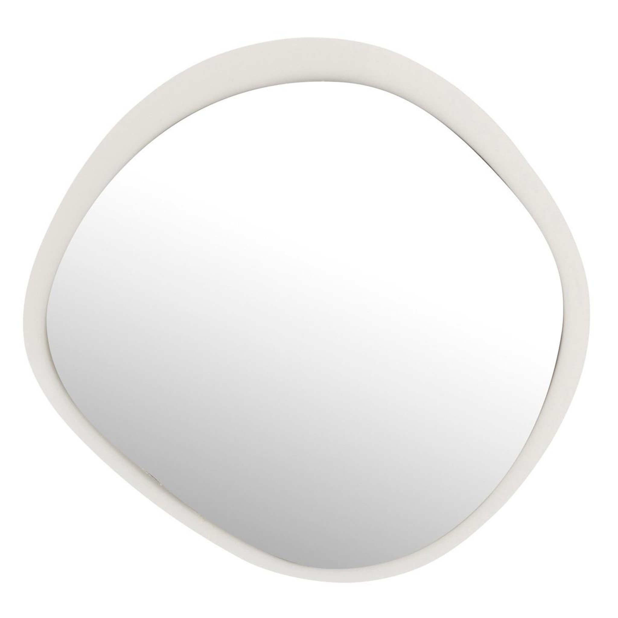 J-LINE Miroir Mural en Métal  Lorenzo  60cm Blanc