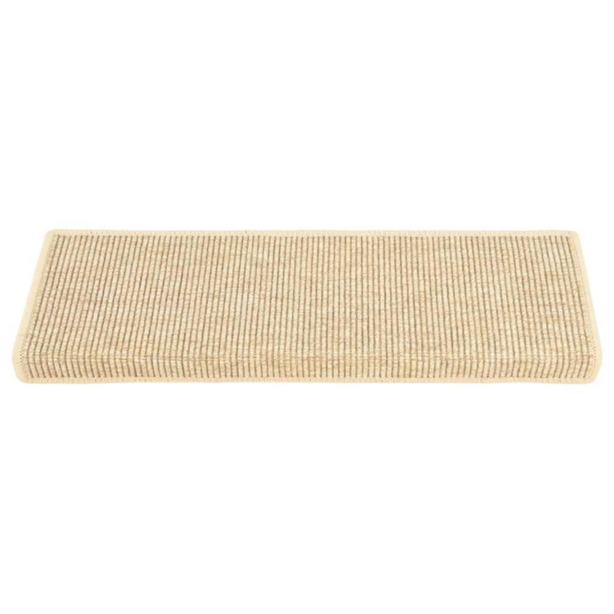 VIDAXL Tapis d'escalier autocollants 15 pcs 65x21x4 cm Beige clair