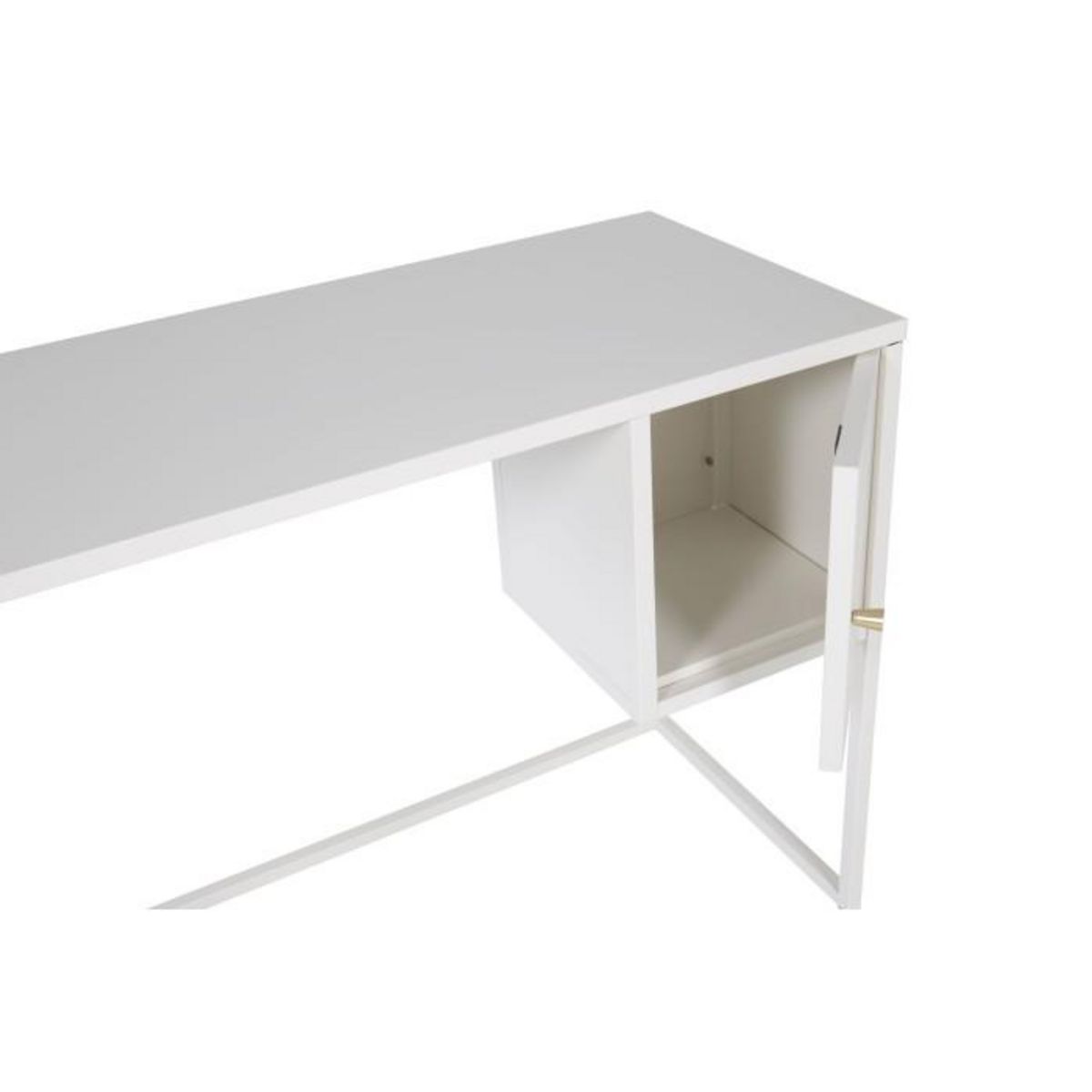 Paris Prix Bureau Design Avec Porte  Bakal  95cm Blanc