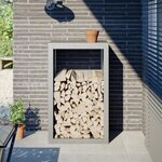 VIDAXL Portant de bois de chauffage 60x40x100 cm acier inoxydable