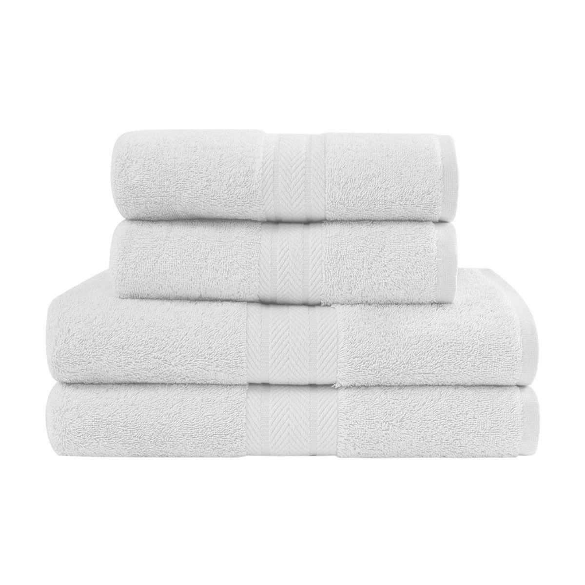 Sensei Maison Ensemble de bain 4 pièces (2 draps de bain + 2 serviettes de toilette) LUXURY
