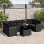Voir la diapositive 1 : VIDAXL Salon de jardin 8 pcs avec coussins noir resine tressee
