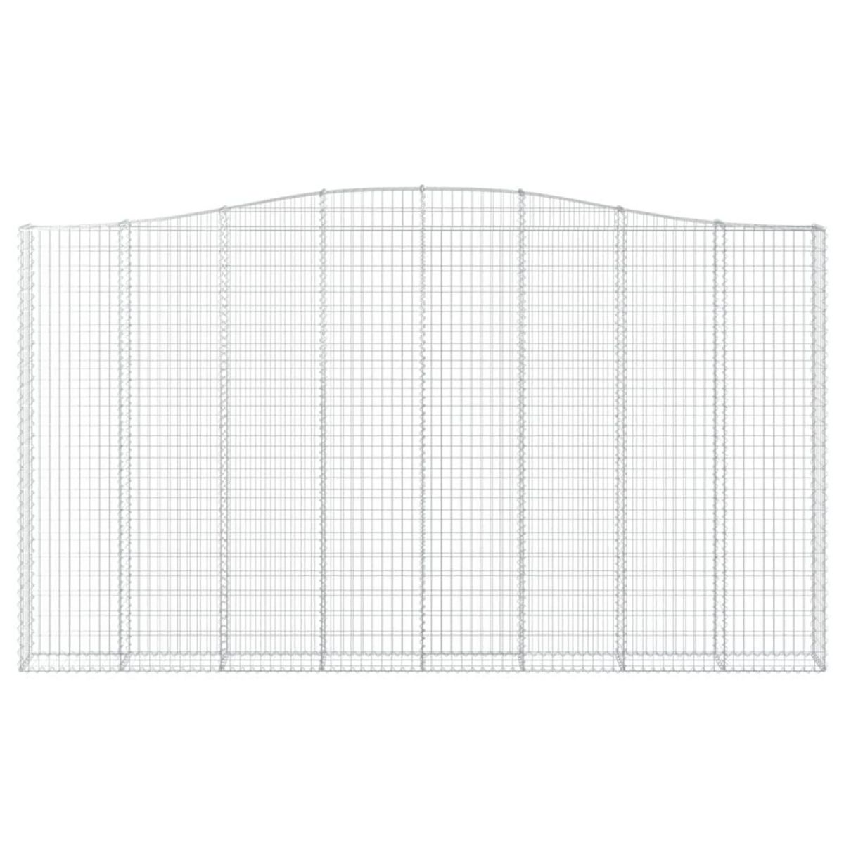 VIDAXL Panier de gabions arque 400x30x220/240 cm Fer galvanise