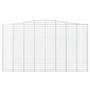 Voir la diapositive 3 : VIDAXL Panier de gabions arque 400x30x220/240 cm Fer galvanise