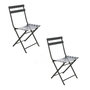Voir la diapositive 1 : HESPERIDE Lot de 2 chaises de jardin pliables en métal Greensboro