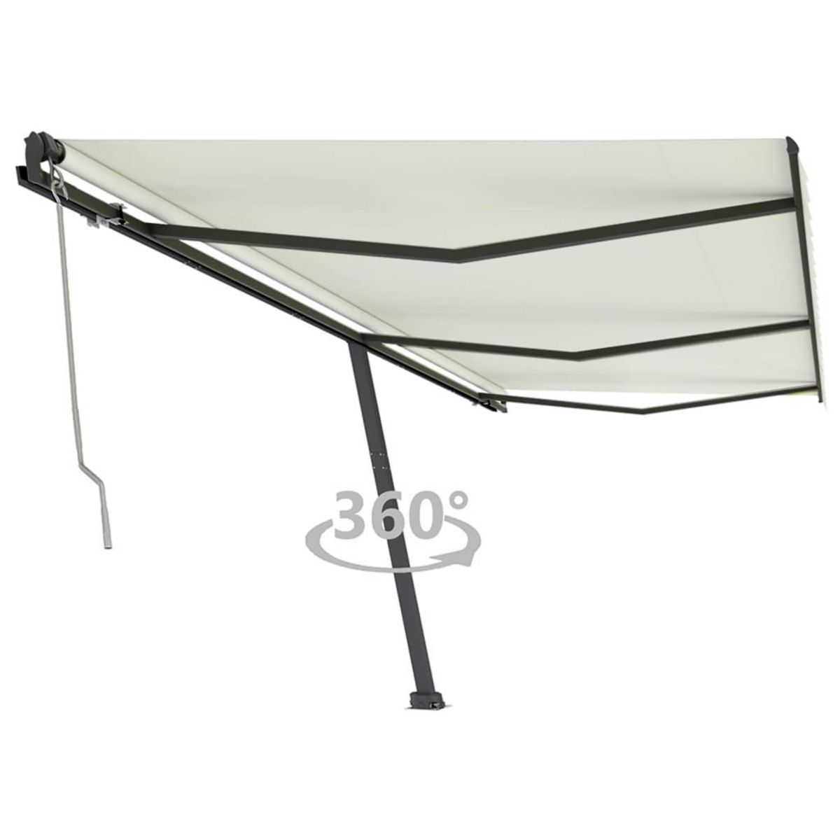 VIDAXL Auvent automatique sur pied 600x350 cm Creme