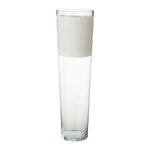 Paris Prix Vase Déco en Verre  Delph  60cm Transparent & Blanc