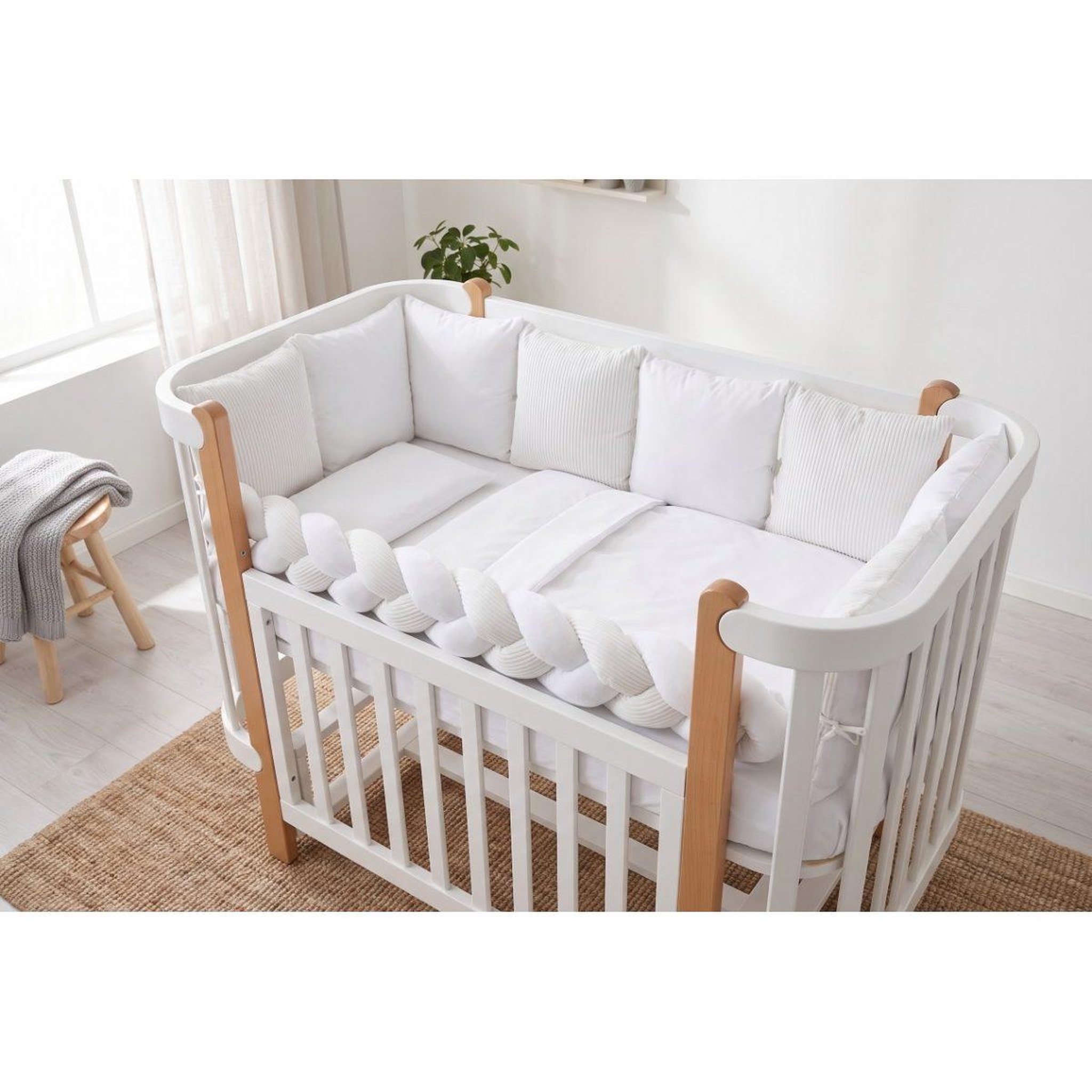 Voir la diapositive 2 : YAPPY KIDS Yappy7in1 - Ensemble de literie 7 en 1 - Blanc