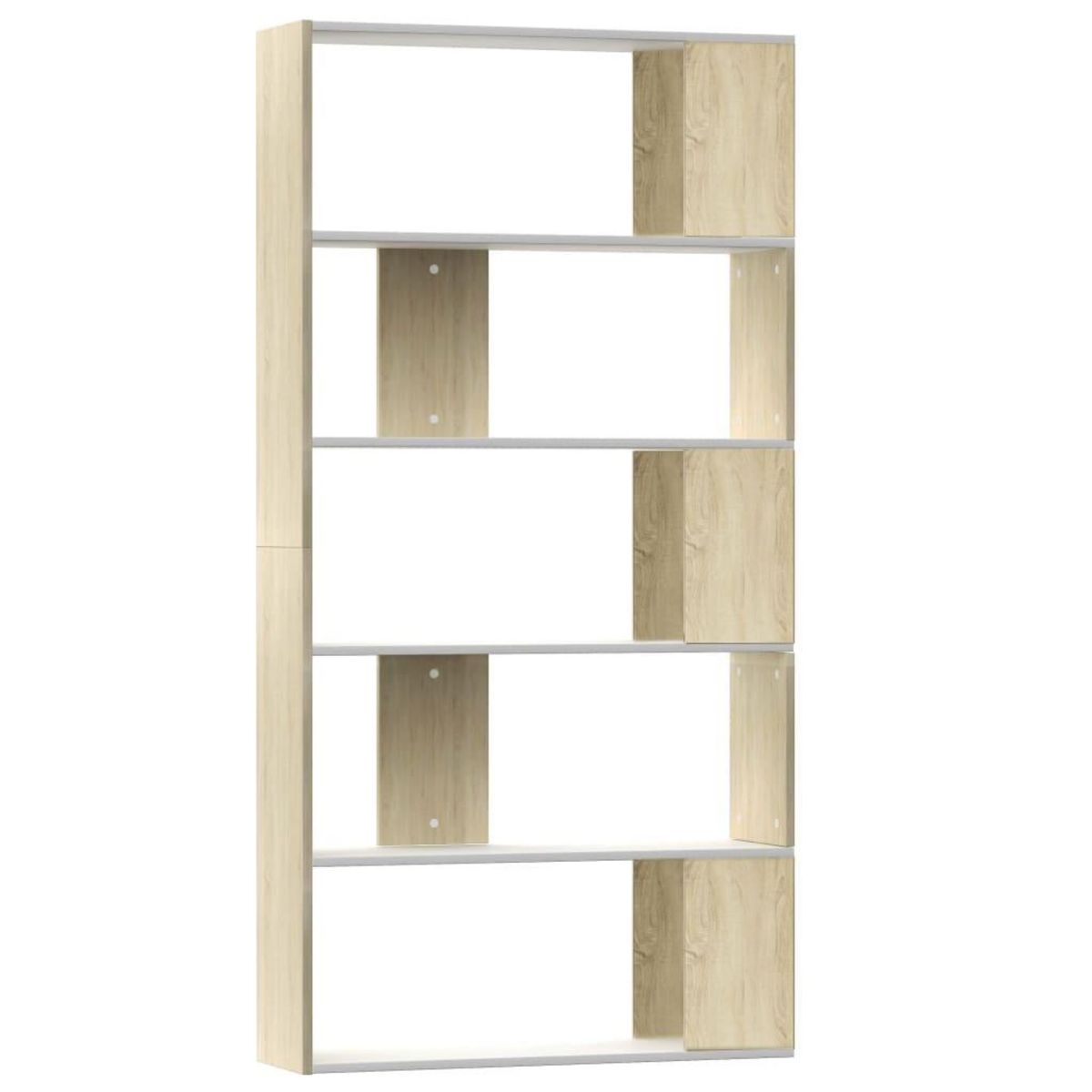 VIDAXL Bibliotheque/Separateur de piece Blanc chene sonoma 80x24x159cm