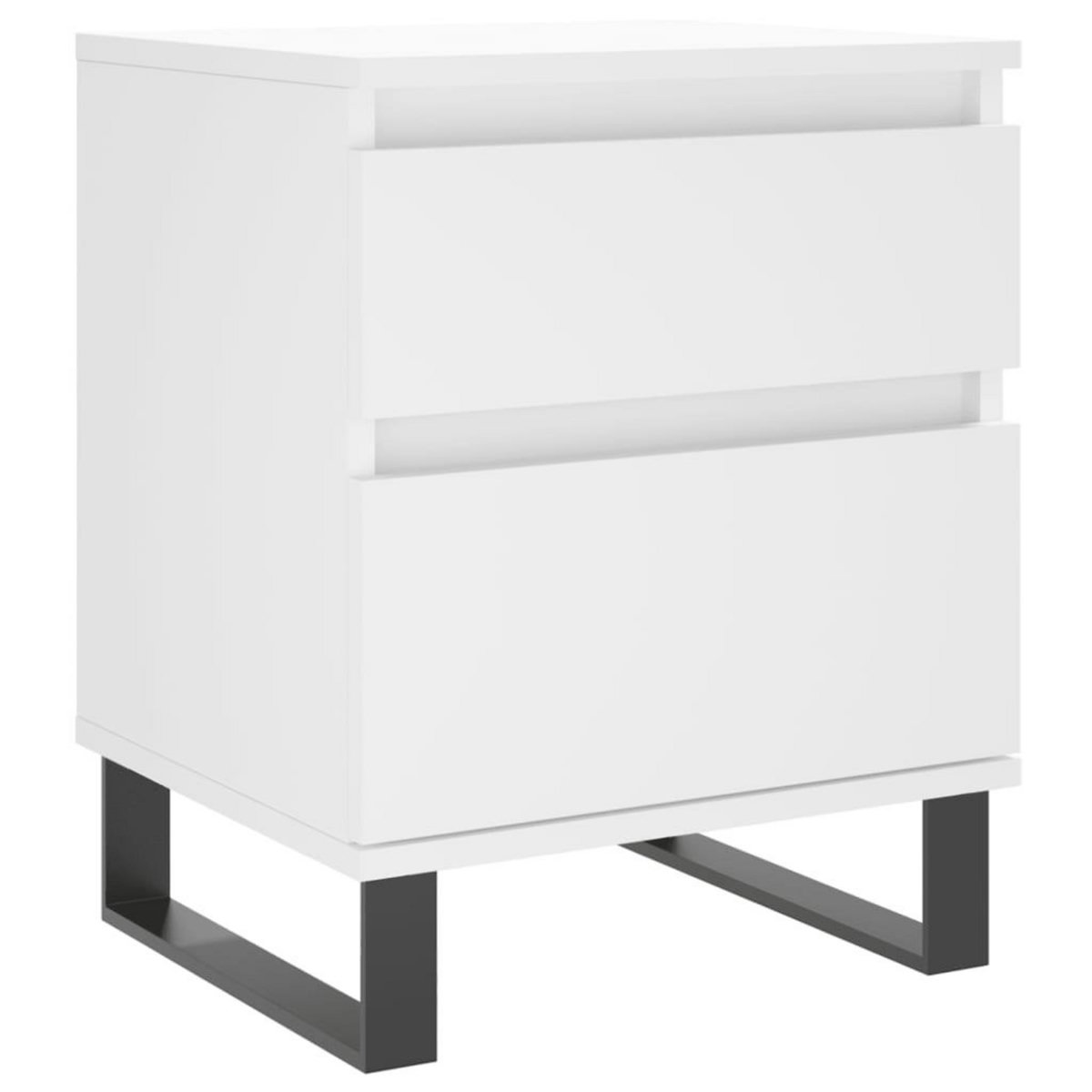 VIDAXL Tables de chevet 2 pcs blanc 40x35x50 cm bois d'ingenierie