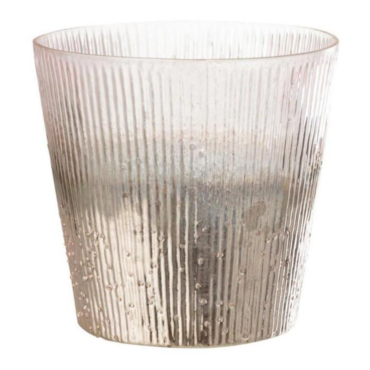 Paris Prix Photophore Côtelé en Verre  Althea  16cm Rose