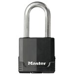 Master lock Cadenas Très Haute Sécurité [A Clé] [Acier Laminé Recouvert] [Extérieur - Anti-rouille] [Anse L]