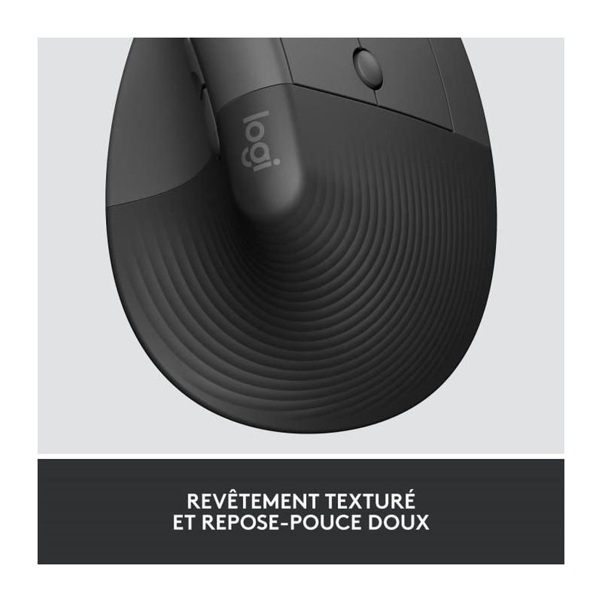 Voir la diapositive 3 : Logitech Souris Sans Fil - LOGITECH - LIFT for Business - Ergonomique Verticale - Bluetooth - Clics Silencieux - USB Logi Bolt - Graphite