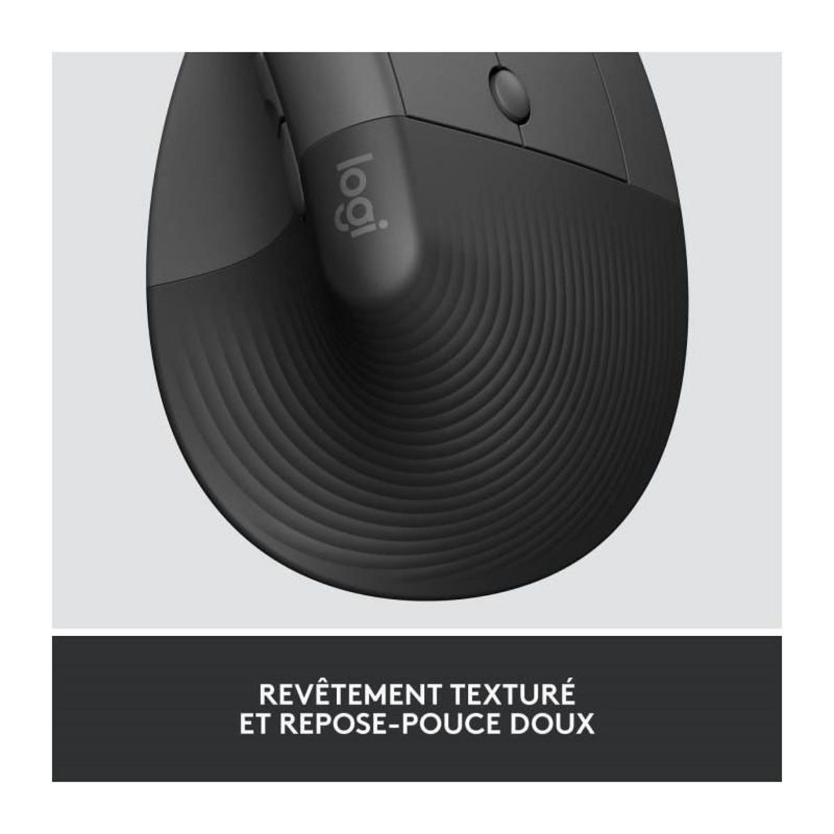 Logitech Souris Sans Fil - LOGITECH - LIFT for Business - Ergonomique Verticale - Bluetooth - Clics Silencieux - USB Logi Bolt - Graphite