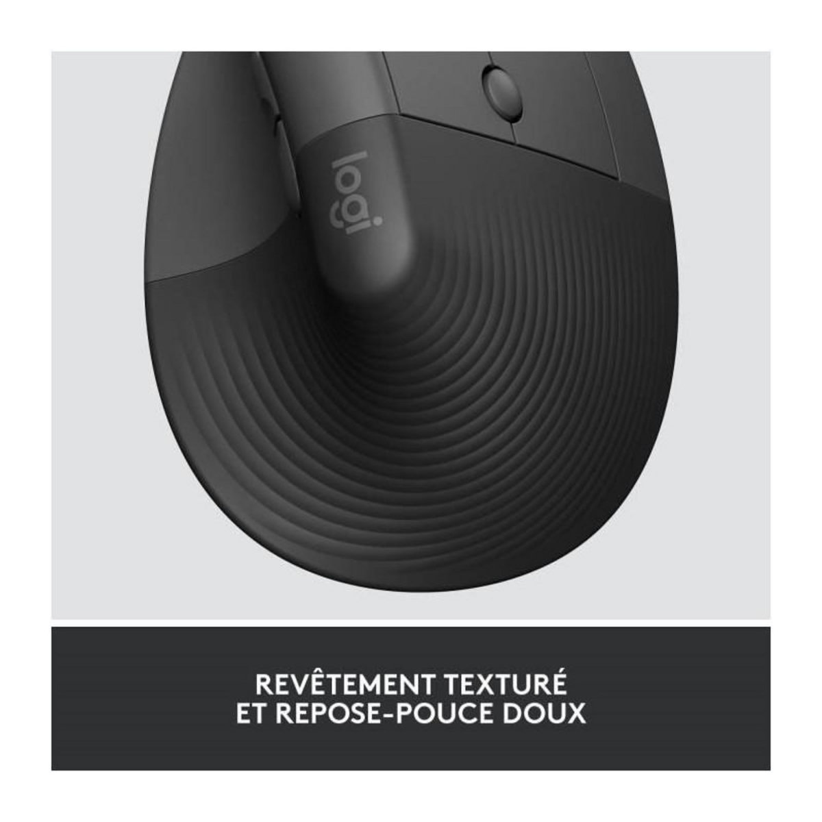 Logitech Souris Sans Fil - LOGITECH - LIFT for Business - Ergonomique Verticale - Bluetooth - Clics Silencieux - USB Logi Bolt - Graphite