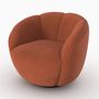 Voir la diapositive 1 : Rendez vous déco Fauteuil pivotant en velours vert - Ysé