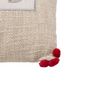 Voir la diapositive 3 : ATMOSPHERA Coussin de Noël flocon - 50 x 30 cm - Beige et rouge