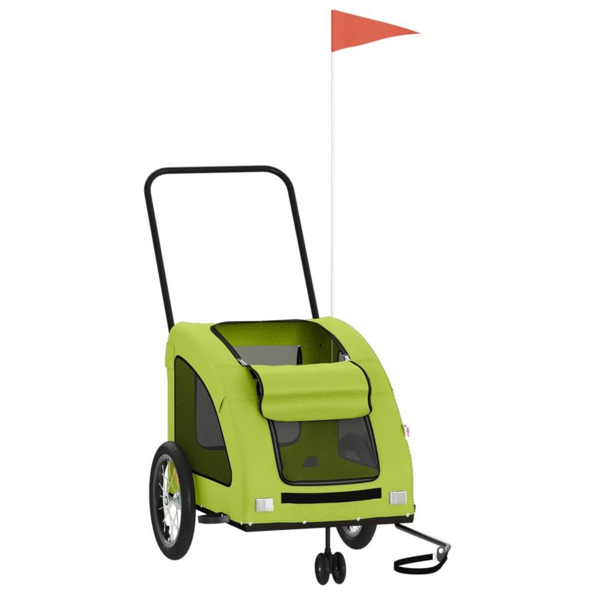 VIDAXL Remorque de velo pour animaux de compagnie vert