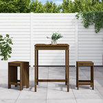 VIDAXL Ensemble de bar de jardin 3 pcs marron miel bois pin massif