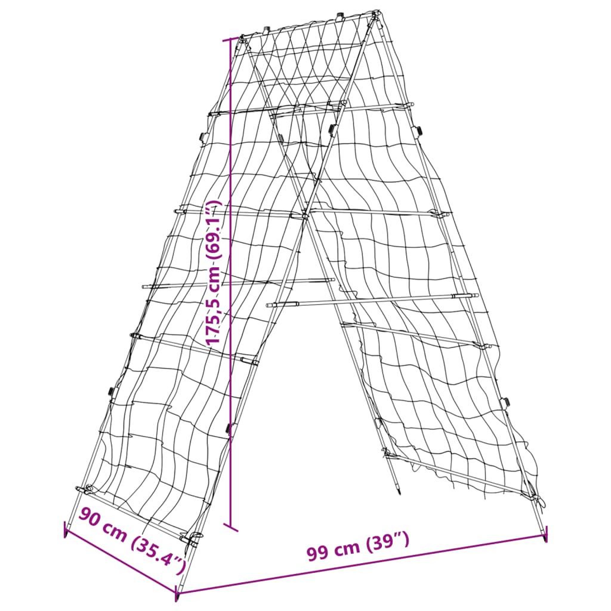 Voir la diapositive 6 : VIDAXL Treillis de jardin pour plantes grimpantes 3 pcs forme A acier