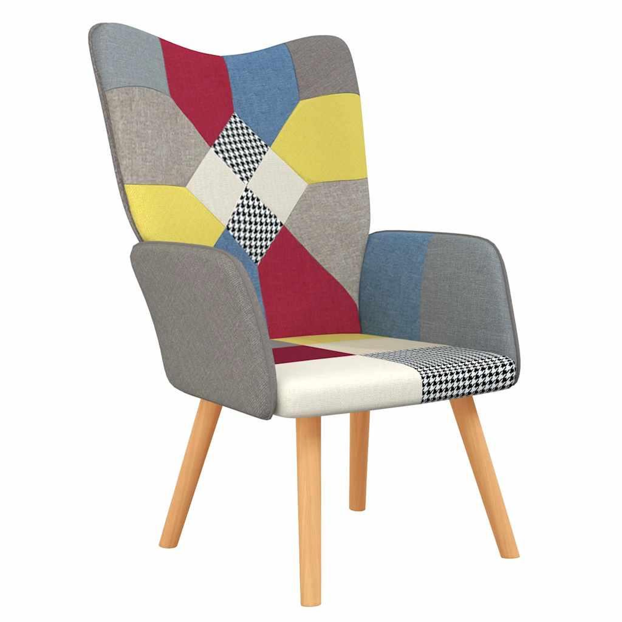 Voir la diapositive 2 : VIDAXL Chaise de relaxation Patchwork Tissu