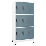 VIDAXL Armoire a casiers Gris clair et gris fonce 90x45x180 cm Acier