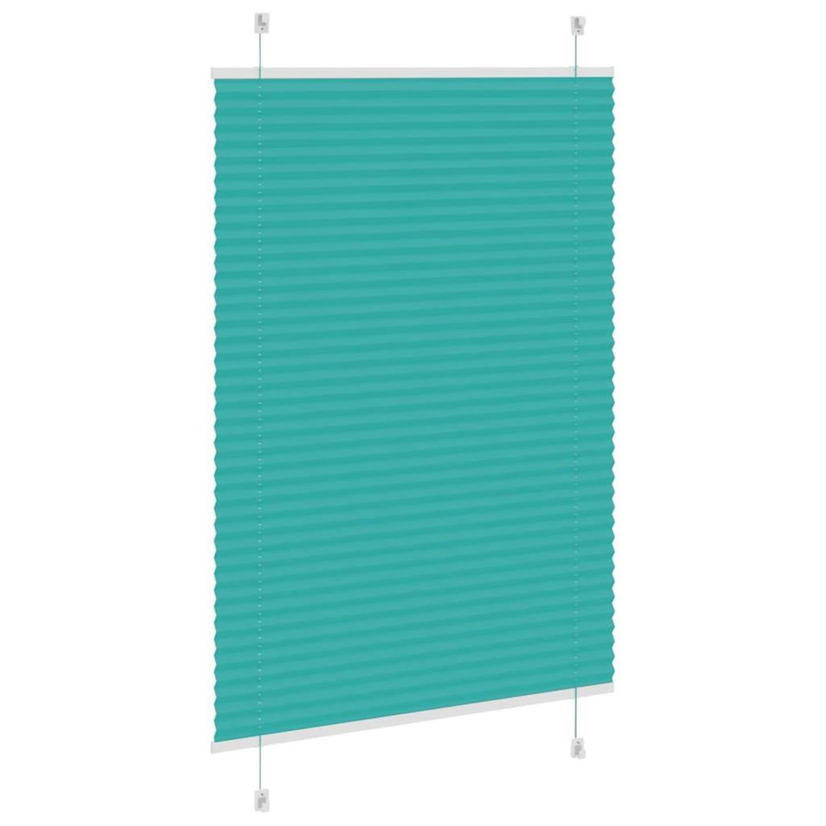 VIDAXL Store plisse vert petrole 100x100 cm largeur du tissu 99,4cm