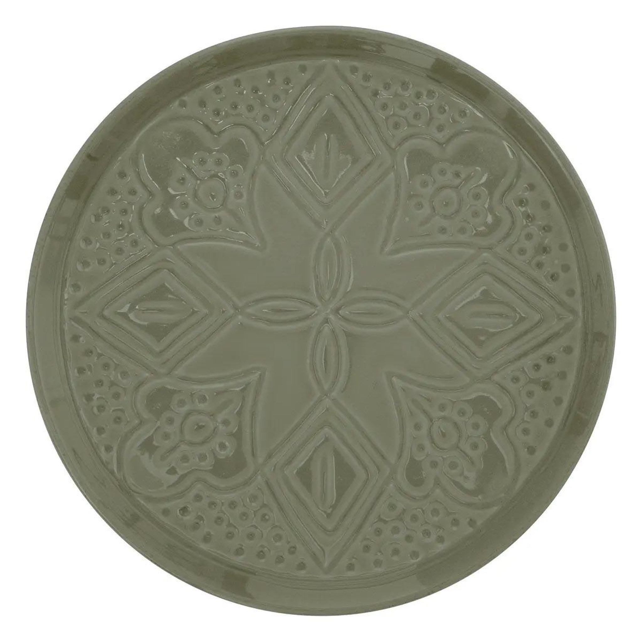 SECRET DE GOURMET Lot de 6 assiettes à dessert faïence  sienna  20cm vert olive