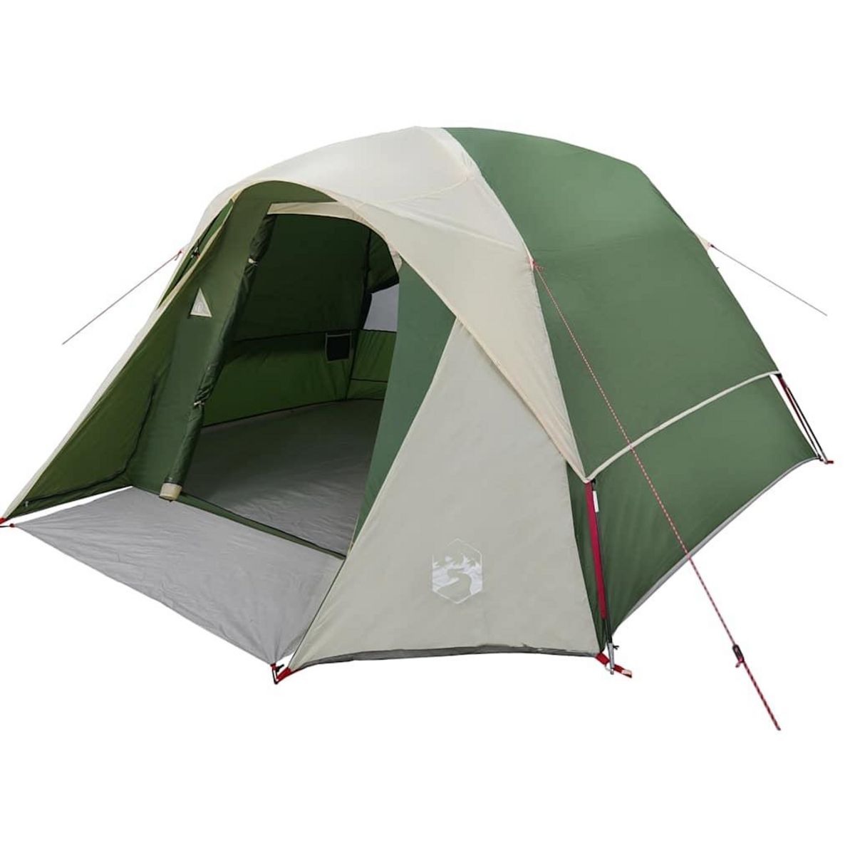 VIDAXL Tente de camping de cabine 4 personnes vert impermeable