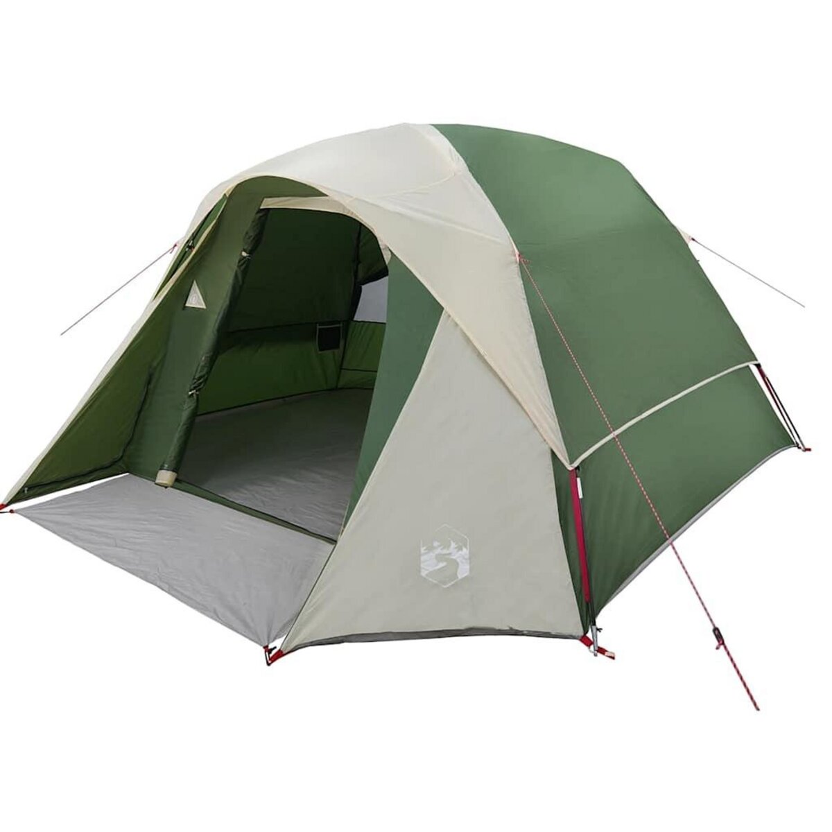 VIDAXL Tente de camping de cabine 4 personnes vert impermeable