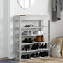 Voir la diapositive 3 : VIDAXL Etagere a chaussures gris beton 80x30x98 cm bois d'ingenierie