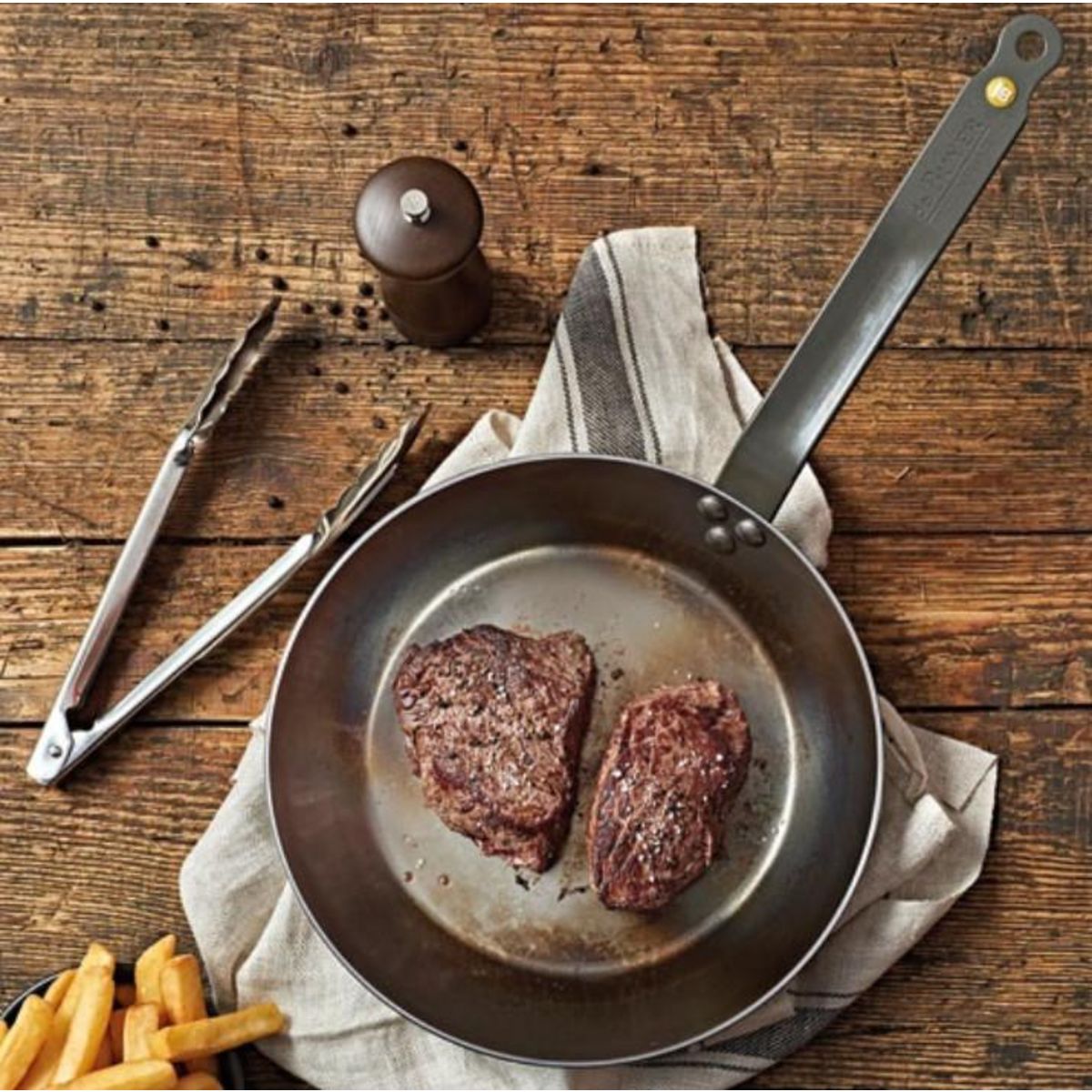 De buyer Box poêle 26 cm + moulin poivre + pince - 5610.03