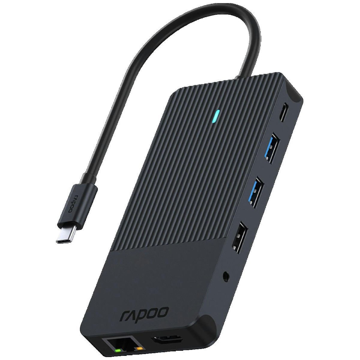 RAPOO Adaptateur multiport Rapoo UCM-2006 USB-C 12-en-1 avec DisplayPort, HDMI, RJ-45, USB 3.2 Gen 1