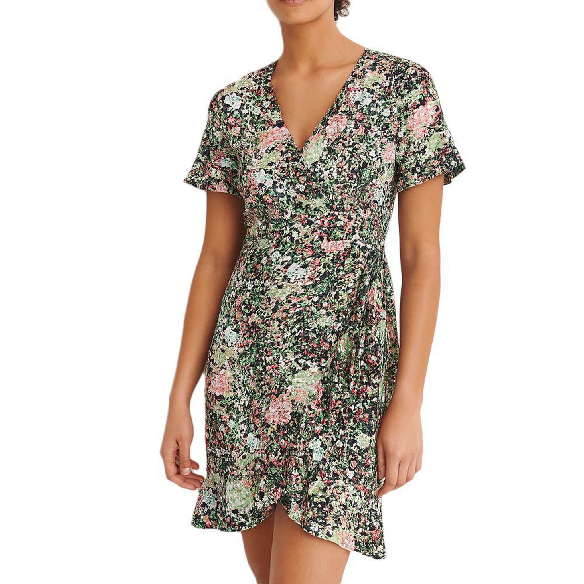 Vero Moda Robe Noire/Rose à Fleurs Femme Vero Moda Henna