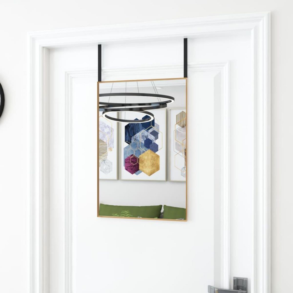VIDAXL Miroir de porte Dore 40x60 cm Verre et aluminium