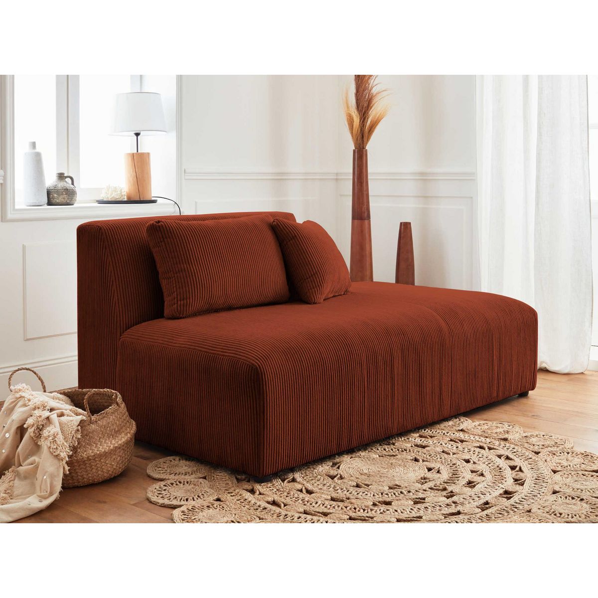 LISA DESIGN Victoire - canapé modulable d'angle gauche - 4 places - en velours côtelé