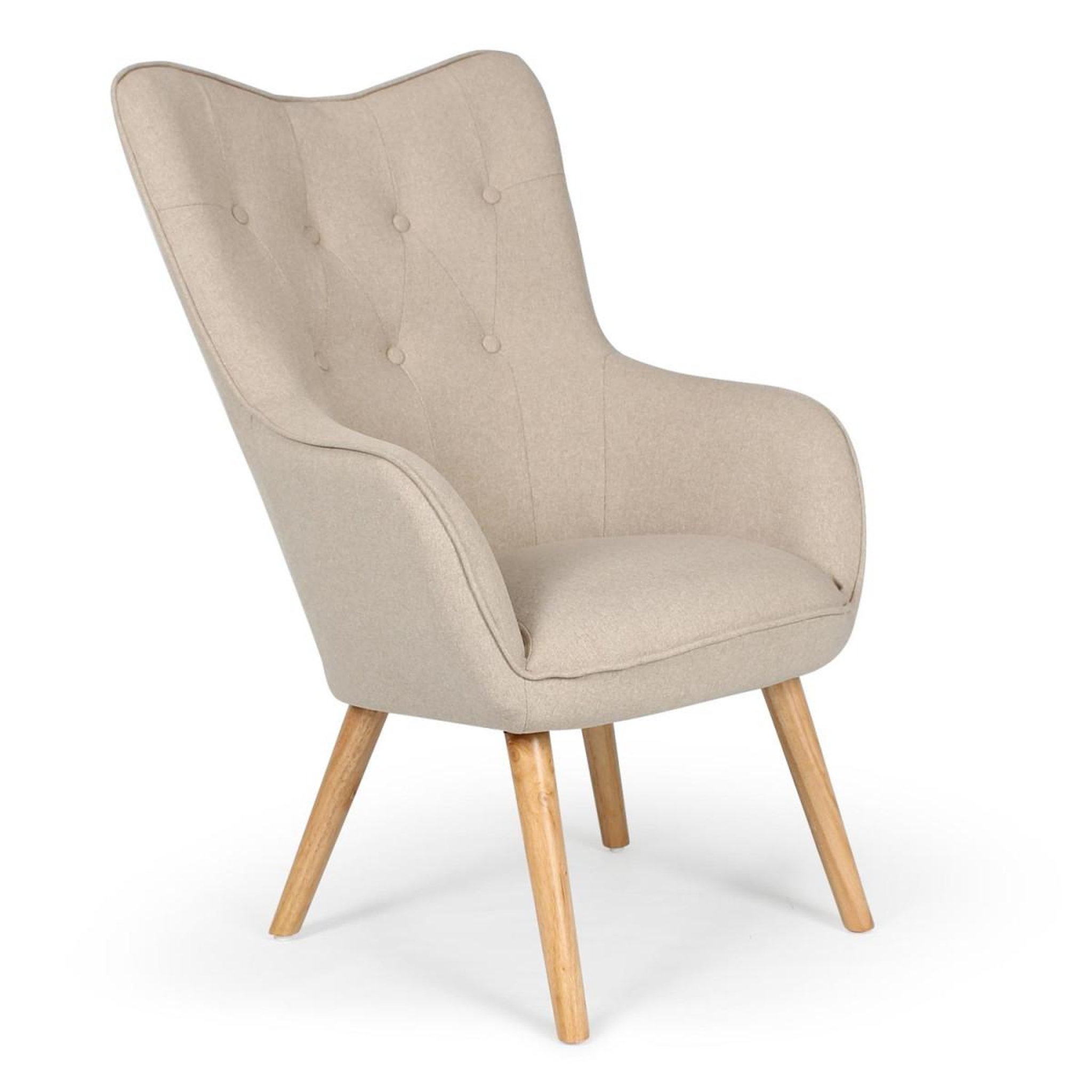 Paris Prix Fauteuil scandinave  aimee  67cm beige
