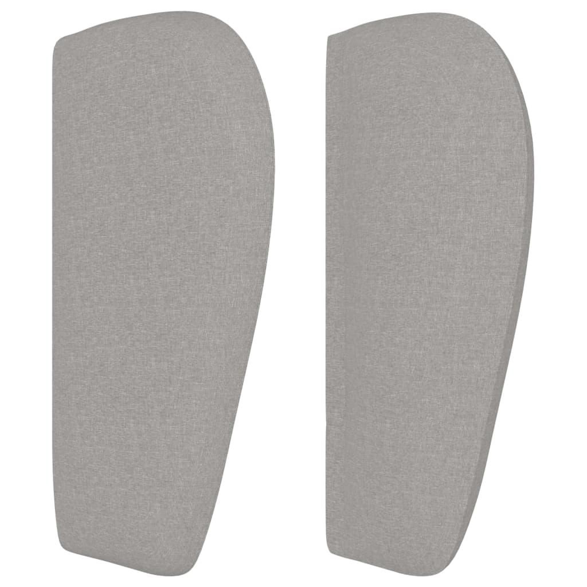 Voir la diapositive 4 : VIDAXL Tete de lit avec oreilles Gris clair 93x23x78/88 cm Tissu