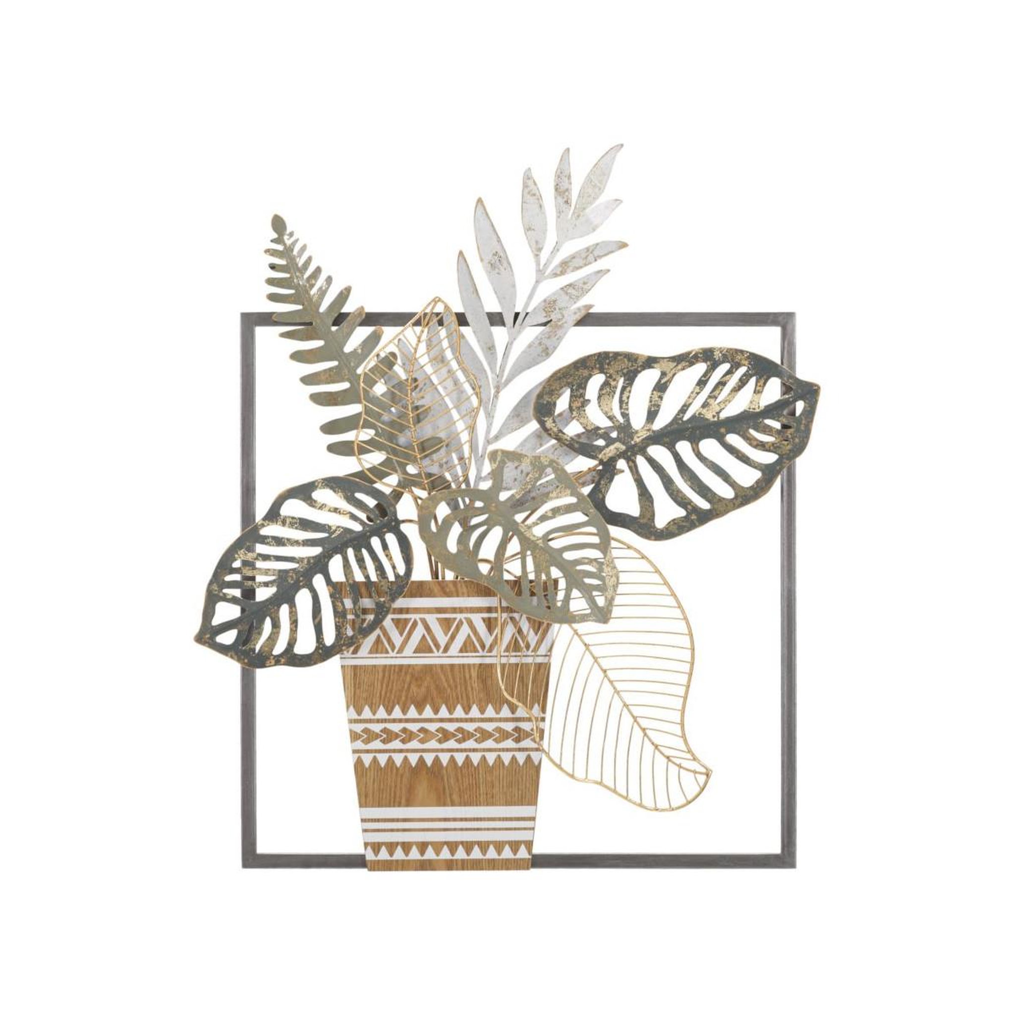 Paris Prix Décoration murale encadrée en métal  vaso  62cm multicolore