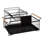 FIVE Égouttoir 2 niveaux en métal BLACKWOOD - Noir