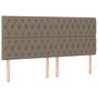 Voir la diapositive 4 : VIDAXL Tete de lit a LED Taupe 200x7x118/128 cm Tissu