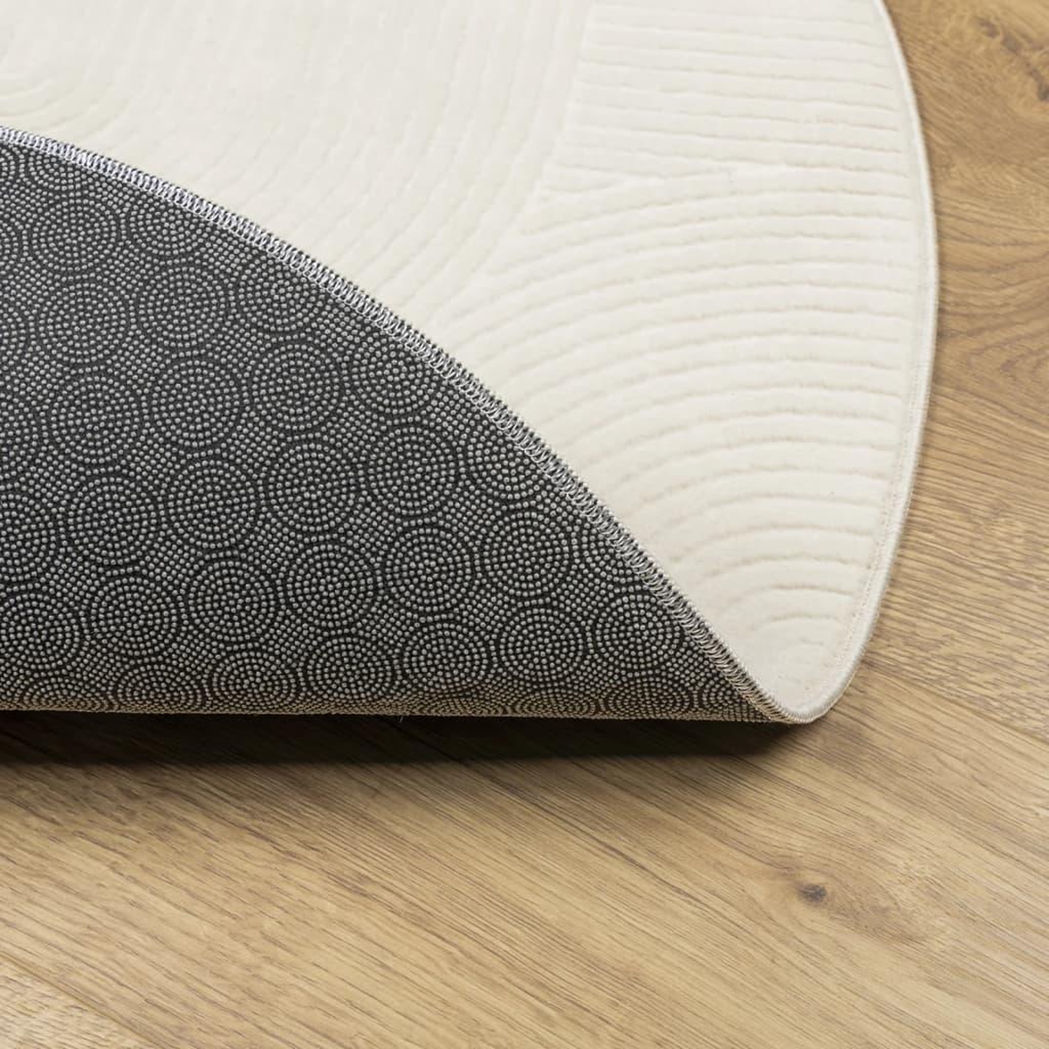 Voir la diapositive 5 : VIDAXL Tapis IZA poils courts style scandinave creme Ø 200 cm