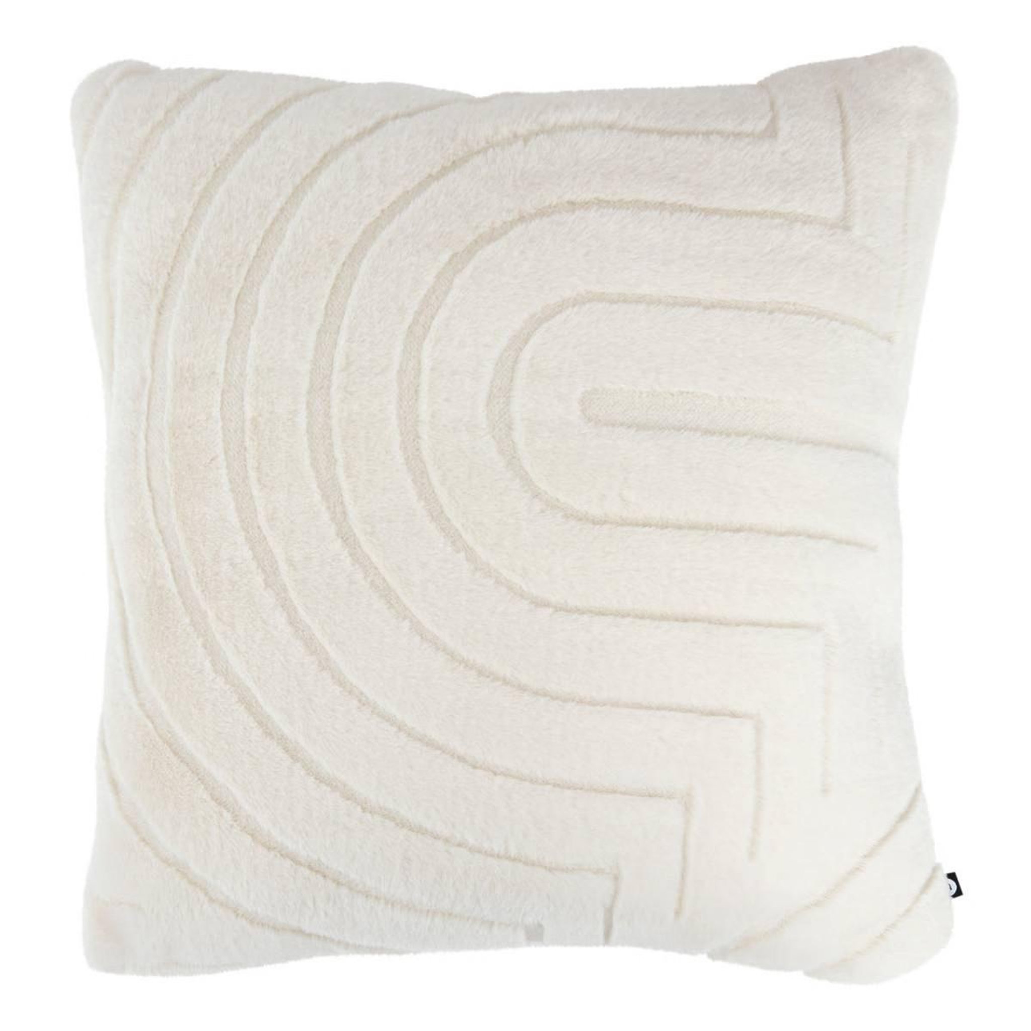 ATMOSPHERA Coussin imitation fourrure  arka  45x45cm ivoire