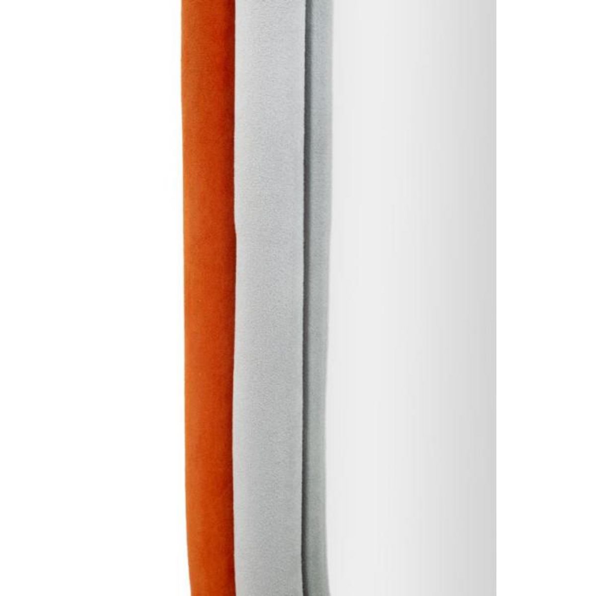 Paris Prix Miroir Mural en Velours  Anthony  90cm Gris & Orange